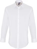 Koszule męskie - Bawełniana koszula męska Premier Workwear Stretch Fit Poplin z długim rękawem - miniaturka - grafika 1
