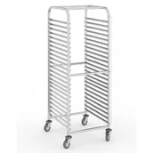 Wózki na żywność - B2B Partner Wózek ze stali nierdzewnej na pojemniki gastronomiczne, 15 poziomów, GN 2/1, 1700x590x670 mm 434081 - miniaturka - grafika 1