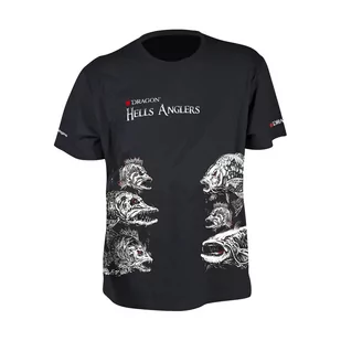 T-Shirty Dragon Hells Anglers Mix Czarne S - Koszulki sportowe męskie - miniaturka - grafika 1
