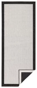 Czarno-kremowy chodnik dwustronny NORTHRUGS Panama, 80x250 cm - Dywany zewnętrzne - miniaturka - grafika 1