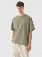 Koszulki męskie - Męski t-shirt basic Outhorn OTHWAW24TTSHM2157 - zielony - miniaturka - grafika 1