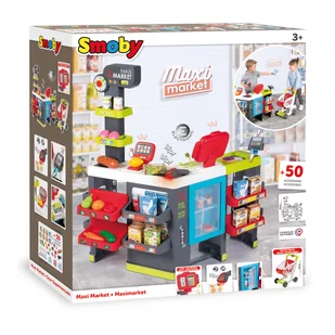 Smoby Maxi Market z wózkiem 50 akcesoriów 350235 - Zabawy w naśladowanie dorosłych - miniaturka - grafika 13
