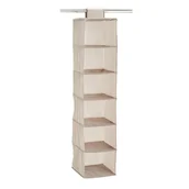 Meble modułowe i akcesoria - Zeller Organizer na ubrania STRIPES składana garderoba jasno szary 6 poziomów B07FCN21SR - miniaturka - grafika 1