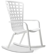 Fotele i krzesła ogrodowe - Fotel bujany Nardi FOLIO ROCKING Bianco - miniaturka - grafika 1