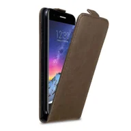 Etui i futerały do telefonów - Pokrowiec Do LG K8 2017 w Etui BRĄZOWA KAWA  Flip Case Cover Obudowa Ochronny Cadorabo - miniaturka - grafika 1