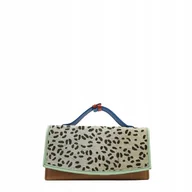 Portfele - Portfel damski skórzany klapka wzór skóra naturalna na prezent eko OLIVKA - miniaturka - grafika 1