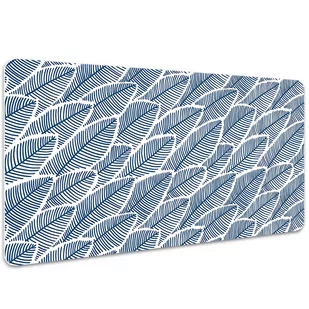 Duża podkładka na biurko Niebieskie liście 100x50cm, Dywanomat - Podkładki na biurko Duża podkładka na biurko Niebieskie liście 100x50cm, Dywanomat - Podkładki na biurko - miniaturka - grafika 1