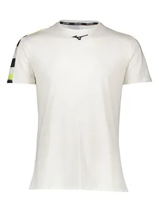 Mizuno Koszulka funkcyjna "Shadow" w kolorze żółto-czarno-białym - Koszulki sportowe męskie - miniaturka - grafika 1