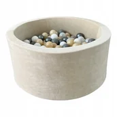 Suche baseny - Suchy basen z kulkami 40x90 Velvet Krem 200 piłek - DOWOLNY MIX - miniaturka - grafika 1
