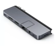 Stacje dokujące i replikatory portów - Hyper HyperDrive DUO PRO 7-in-2 USB-C Hub gray - miniaturka - grafika 1