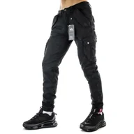 Spodnie męskie - spodnie bojówki ALPHA INDUSTRIES - COMBAT PANT LW BLACK Slim Fit-34 - miniaturka - grafika 1