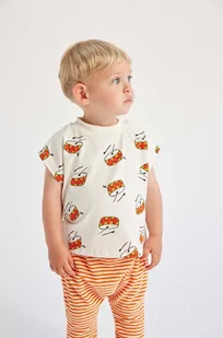 Bobo Choses t-shirt bawełniany niemowlęcy kolor beżowy wzorzysty - Kaftaniki dla niemowląt - miniaturka - grafika 1