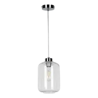 Lampy sufitowe - Britop Loftowa LAMPA wisząca TARRO 15880128 szklana OPRAWA skandynawski zwis przezroczysty chrom - miniaturka - grafika 1