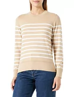 Swetry damskie - GANT Damski sweter bawełniany z dekoltem w kształcie litery C, Dry Sandard, Dry Sand, XS - miniaturka - grafika 1