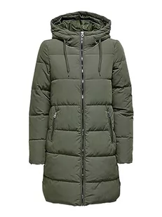 Only Kobiety Onldolly Long Puffer Coat Otw Noos Płaszcz, Zielony, L - Płaszcze damskie - miniaturka - grafika 1