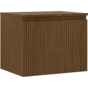 Szafki łazienkowe - Mexen Rivel szafka łazienkowa podumywalkowa 60 cm z blatem, 1 szuflada, ryflowana , orzech - 91A20-06047-1-BFC86 - miniaturka - grafika 1