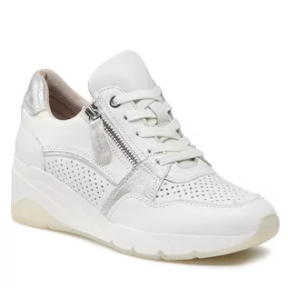 Sneakersy damskie - Sneakersy JANA - 8-23702-28 White/Silver 191 - grafika 1