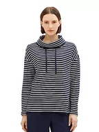 Bluzy damskie - TOM TAILOR Bluza damska, 32397 – granatowy (Navy Offwhite Stripe), S - miniaturka - grafika 1
