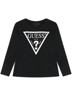 Bluzy dla chłopców - Guess Bluzka K84I18 K8HM0 Czarny Slim Fit - grafika 1