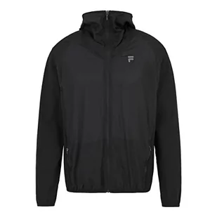 FILA Rome męska kurtka sportowa z kapturem, czarny, L - Kurtki męskie - miniaturka - grafika 1