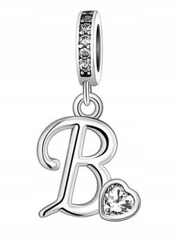 CHARMS LITERA LITERKA B do bransolet modułowych zawieszka srebro C596