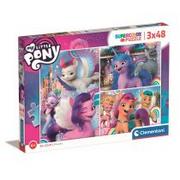 Puzzle - Clementoni Puzzle 3x48 super kolor My Little Pony 25275 - - miniaturka - grafika 1