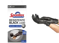 Rękawice robocze - Spontex Rękawice Odporne na Black 100 Rozmiar S/M - miniaturka - grafika 1