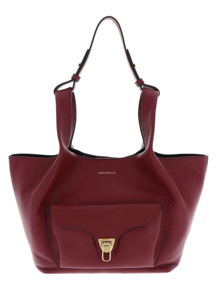 COCCINELLE Skórzany shopper bag w kolorze czerwonym - 36 x 22 x 10 cm