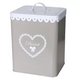 Pojemnik na ciastka metalowy wysokość 18 cm LACE VILLA ITALIA - Pojemniki kuchenne - miniaturka - grafika 1
