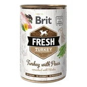 Mokra karma dla psów - Brit FRESH TURKEY WITH PEAS 400 G - miniaturka - grafika 1