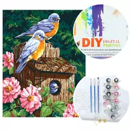 Malowanie po numerach - Malowanie po numerach W5596 Ptaki - miniaturka - grafika 1