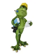 Figurki dekoracyjne - Figurka ART-POL Żaba architekt, zielona, 19x9x6 cm - miniaturka - grafika 1
