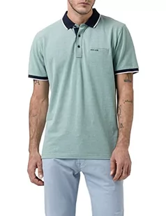 Pierre Cardin Męska koszulka polo, dwukolorowa, Frosty Spruce, XL, Frosty Spruce, XL - Koszulki męskie - miniaturka - grafika 1