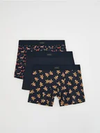 Majtki damskie - Reserved - Świąteczne bokserki 3 pack - granatowy - miniaturka - grafika 1