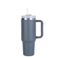 Kubki termiczne - KUBEK TERMICZNY ZE SŁOMKĄ 1200ML KUBEK TERMICZNY ZE SŁOMKĄ CIEMNY SZARY - miniaturka - grafika 1