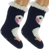 Skarpetki dla dzieci - Skarpety Abs Ciepłe Grube Antypoślizgowe Pingwin 0-18 Miesięcy - miniaturka - grafika 1