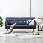 Sofy i kanapy - vidaXL 3-osobowa sofa tapicerowana tkaniną, 172x70x82 cm, ciemnoszara - miniaturka - grafika 1
