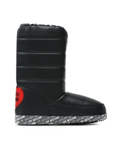 LOVE MOSCHINO Śniegowce JA24162G1HIT400B Czarny - Śniegowce damskie - miniaturka - grafika 1