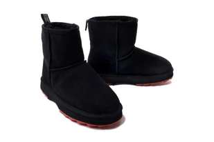 EMU AUSTRALIA Sharky Mini W12434 black/crimson, botki damskie - Emu Australia - Botki damskie - miniaturka - grafika 1