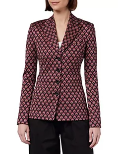 Pinko Damska kurtka Enriqueta Jacqua Jersey Jacket Nfb_Black-Fuxia Beżowa, 8 - Kurtki damskie - miniaturka - grafika 1