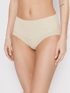 Majtki damskie - Spanx Figi klasyczne z wysokim stanem Cotton Control 40050R Beżowy - grafika 1