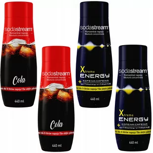 Sodastream Zestaw koncentrat 2x Cola 2x Energy - Syropy i koncentraty owocowe - miniaturka - grafika 1