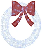 Ozdoby bożonarodzeniowe - vidaXL Wianek Ze LED Lights Zimna biel 75 cm Akryl - miniaturka - grafika 1