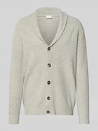 Swetry męskie - Kardigan wełniany z szalowym kołnierzem - miniaturka - grafika 1