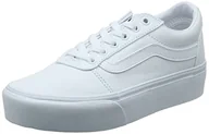 Sneakersy damskie - Vans Damskie Ward Platform Canvas, Sneakersy, White Canvas 0rg, 40.5 EU - miniaturka - grafika 1