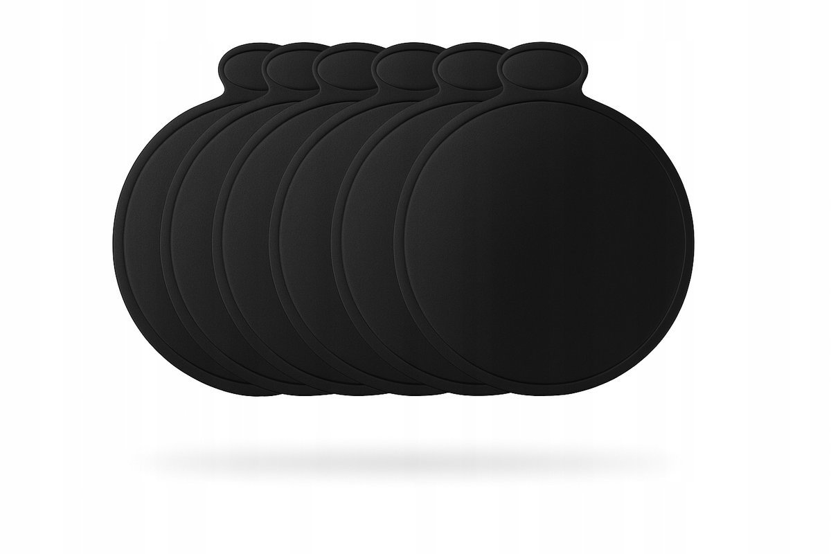 Monoporcje Podkład Czarny Bankietówka Okrągła 8 Cm 100 sztuk Czarne