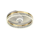 Wentylatory sufitowe - Wentylator sufitowy z oświetleniem, ściemnialny LED, nowoczesny design, B, bezstopniowe ściemnianie - miniaturka - grafika 1