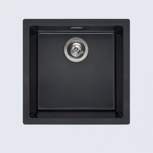 REGINOX R34637 Amsterdam 40 Pure Black zlewozmywak granitowy Korek manualny | Pure Black - Zlewozmywaki - miniaturka - grafika 1