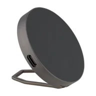 Ładowarki do telefonów - Ładowarka indukcyjna QUALO Recykling 15W z ringiem/podstawką czarna - miniaturka - grafika 1