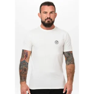 Pit Bull T-shirt Koszulka Męska Slim Fit San Diego Ca Small Logo Off-White - Koszulki sportowe męskie - miniaturka - grafika 1